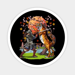 Japanese Tiger Samurai Warrior Magnet